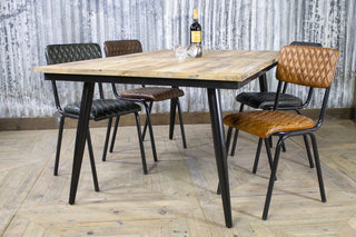 metal base dining table