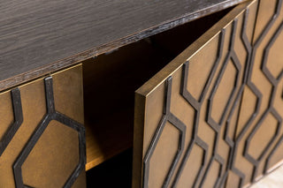 modern brass front sideboard