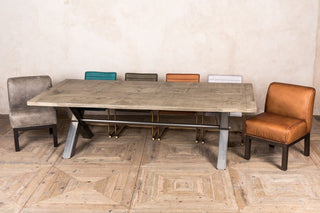 murray chair and industrial table