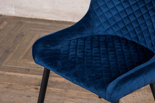 navy velvet dining chair