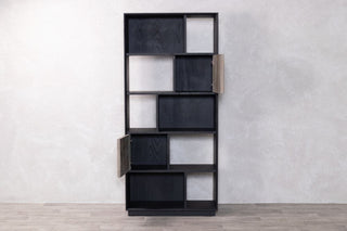 nevada-oak-bookcase-with-black-frame