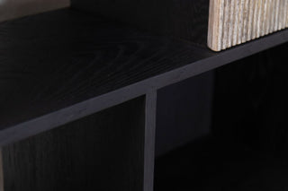 nevada-oak-bookcase-with-black-frame-close-up