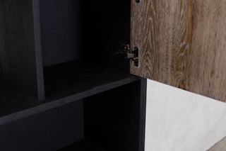 nevada-oak-bookcase-with-black-frame-close-up