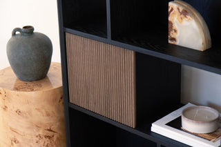 nevada-oak-bookcase-with-black-frame-lifestyle