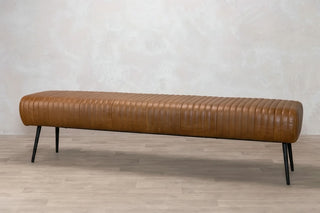 Salcombe Leather Dining Bench