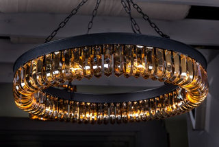 amber-glass-chandelier
