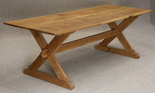 Solid Oak x framed table