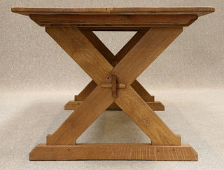 Oak x-framed kitchen table