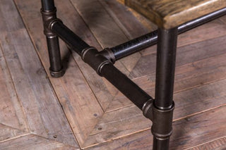 oak pipework bench