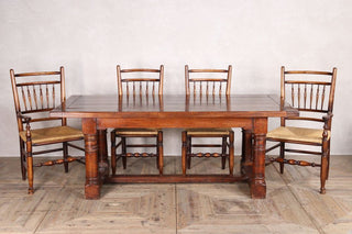Oak Refectory Table and Six Stick Back Chairs