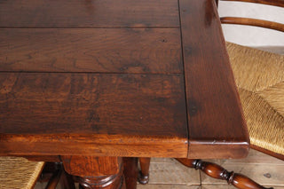 Oak Refectory Table and Six Stick Back Chairs
