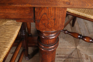 Oak Refectory Table and Six Stick Back Chairs