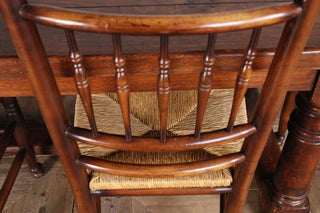 Oak Refectory Table and Six Stick Back Chairs