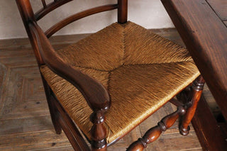 Oak Refectory Table and Six Stick Back Chairs
