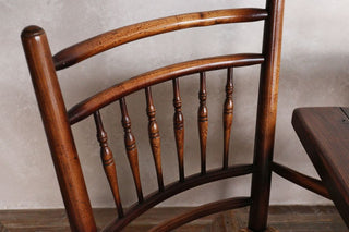 Oak Refectory Table and Six Stick Back Chairs