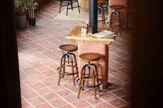 Old English Rustic Oak Bar Stools
