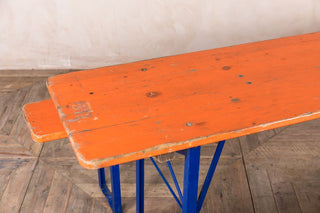 orange bierkeller bench