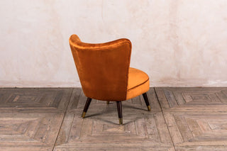 orange velvet chair