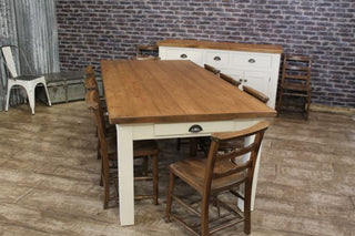 painted base pine table