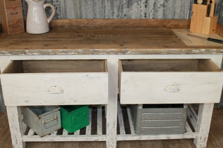 painted industrial table