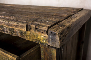 distressed painted sideboard