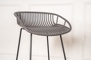 pair of grey seat stools