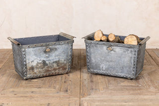 Pair of Vintage Log Bins