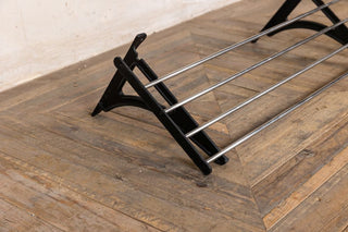 Pan Rail with Cast Iron Brackets