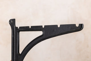 Pan Rail with Cast Iron Brackets