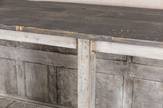panelled shop counter