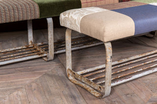 patchwork dining bench