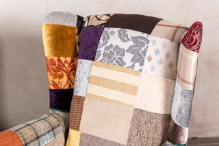 patchwork wing armchair