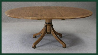 handmade solid oak oval extending table