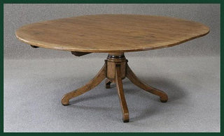 handmade solid oak oval extending table