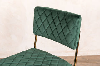 pine green chair gold legs