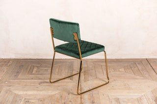 pine green velvet chair