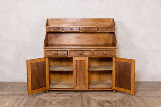 rustic-antique-pine-sideboard-open
