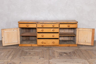 vintage-farmhouse-honey-pine-sideboard-open