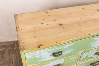pine top multi drawer haberdashery