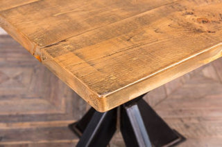 pine-top-table-with-tank-trap-base