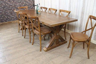 pine trestle dining table