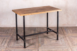 pipework poseur table with pine top