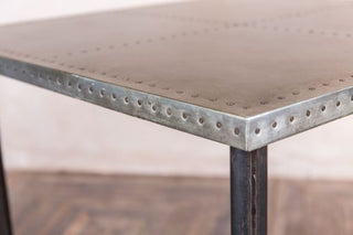 pipework table with zinc top