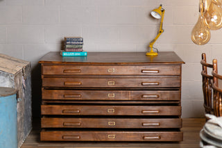 vintage oak chest of drawers