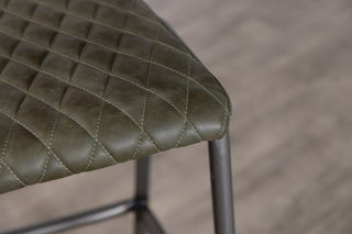 Princeton Quilted Leather Bar Stools