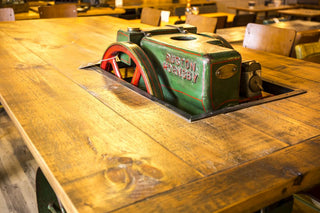 reclaimed pine top table