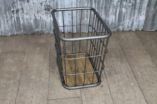 reclaimed timber and steel log basket