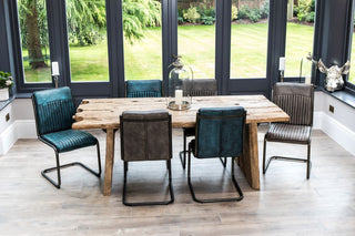 reclaimed wood dining table