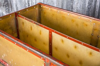 red laundry trolley