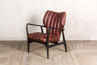 red leather armchair
